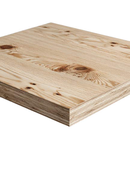 Panneau de contreplaqué vu en perspective